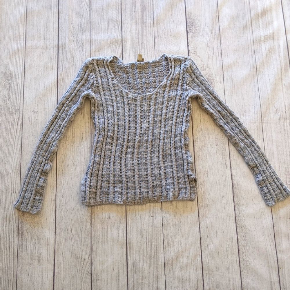 J. Jill heathered weave sweater scoop neck